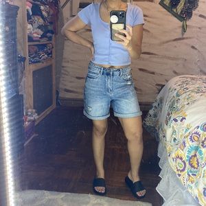 Special A Acid Wash Denim Shorts
